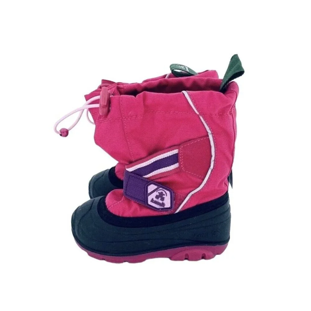 Kamik Snow Master Snowshell Pink Girls Kids Snow Winter Boots SZ 7 New